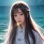 少女漫画研究专家晴川的头像，温柔知性的女性编辑形象，背景为书架与漫画册